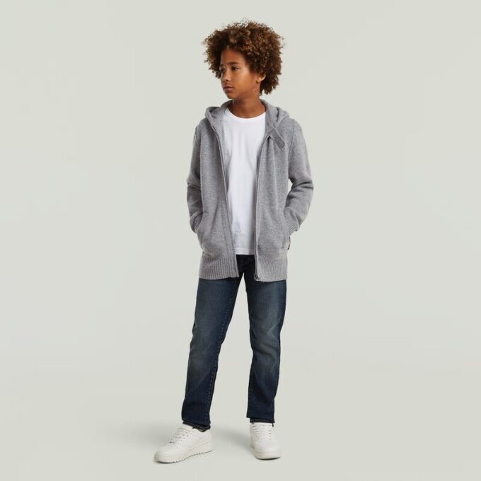 Jongens Rag Hooded Full Zip Knit