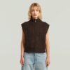 Kabelgebreid vest met volledige ritssluiting Kabelgebreid vest met volledige ritssluiting