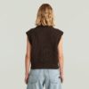 Kabelgebreid vest met volledige ritssluiting Kabelgebreid vest met volledige ritssluiting