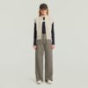 Kabelgebreid vest met volledige ritssluiting Kabelgebreid vest met volledige ritssluiting