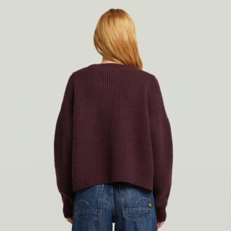 Kabelgebreide cropped cardigan