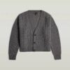 Kabelgebreide cropped cardigan Kabelgebreide cropped cardigan