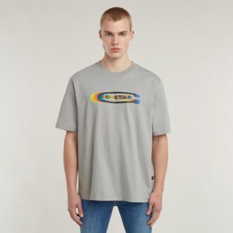 Kleurverschuiving Old Skool Logo Boxy T-shirt