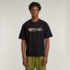 Kleurverschuiving Old Skool Logo Boxy T-shirt Kleurverschuiving Old Skool Logo Boxy T-shirt