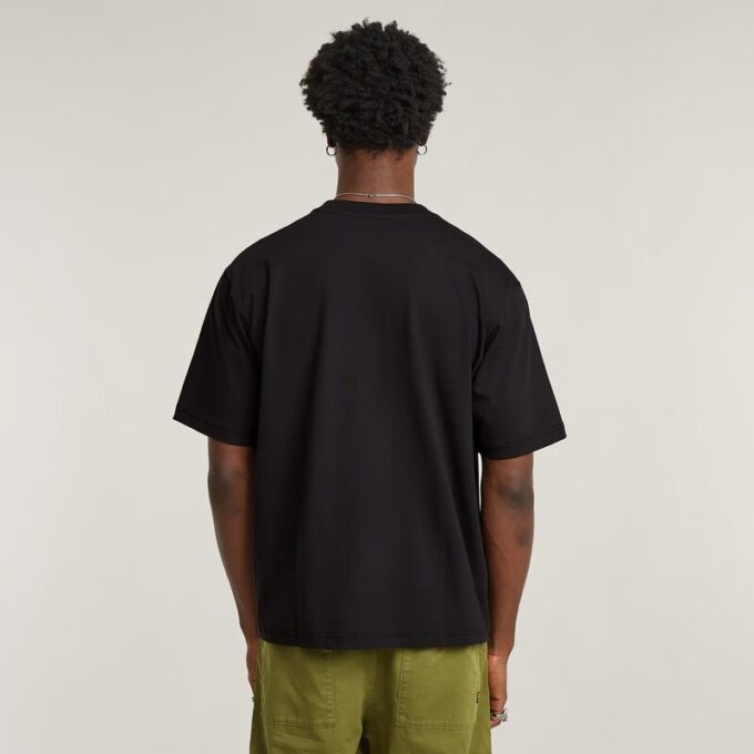 Kleurverschuiving Old Skool Logo Boxy T-shirt Kleurverschuiving Old Skool Logo Boxy T-shirt