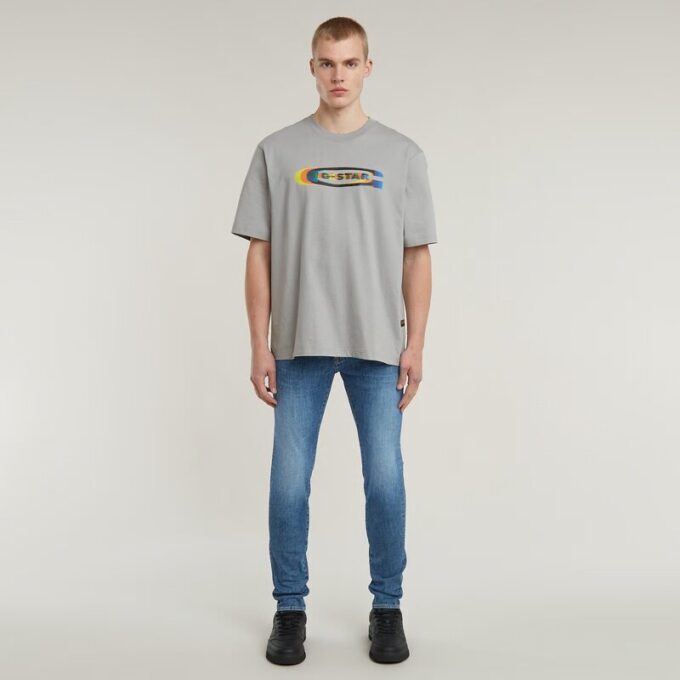 Kleurverschuiving Old Skool Logo Boxy T-shirt Kleurverschuiving Old Skool Logo Boxy T-shirt