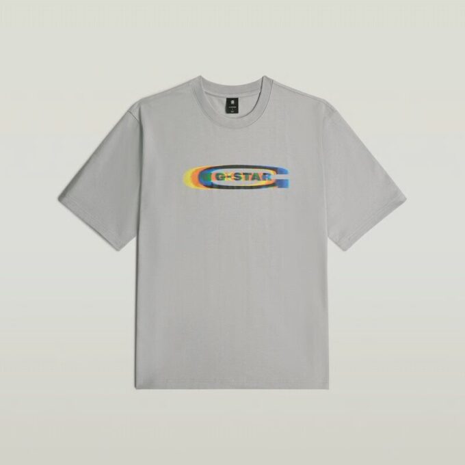 Kleurverschuiving Old Skool Logo Boxy T-shirt Kleurverschuiving Old Skool Logo Boxy T-shirt