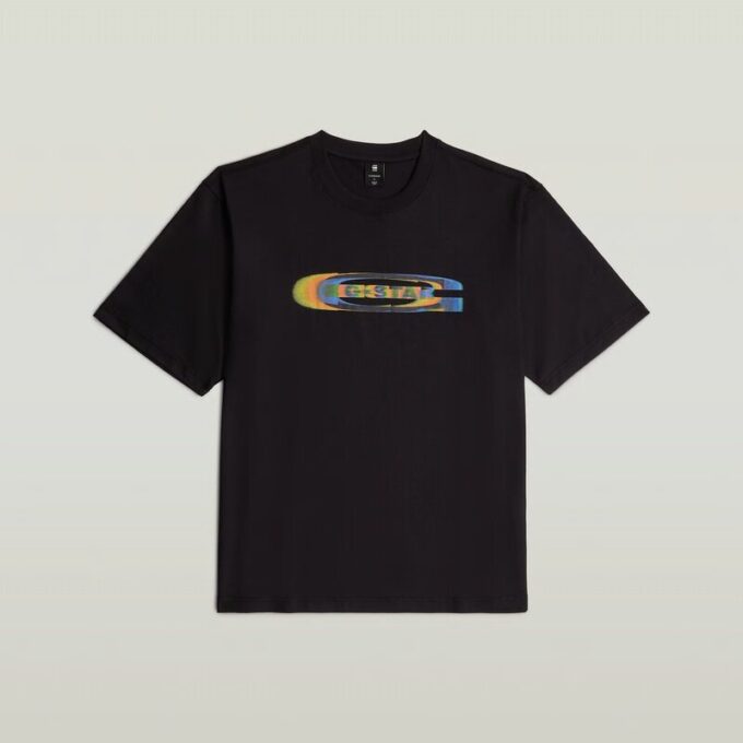 Kleurverschuiving Old Skool Logo Boxy T-shirt Kleurverschuiving Old Skool Logo Boxy T-shirt