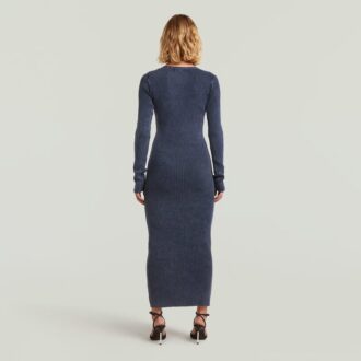 Lange gebreide vestjurk