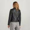 Leren bikerjack