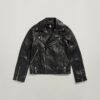 Leren bikerjack