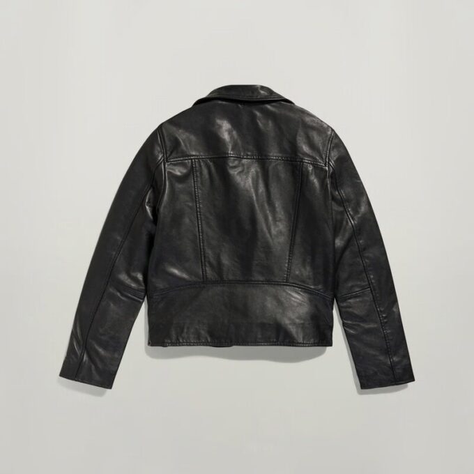 Leren bikerjack