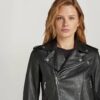 Leren bikerjack