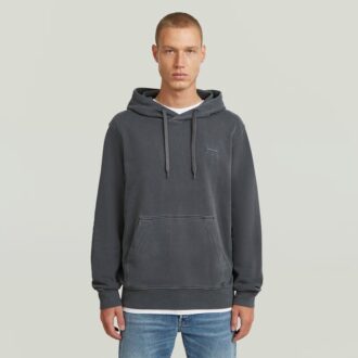Logo Overdyed Hooded Sweater