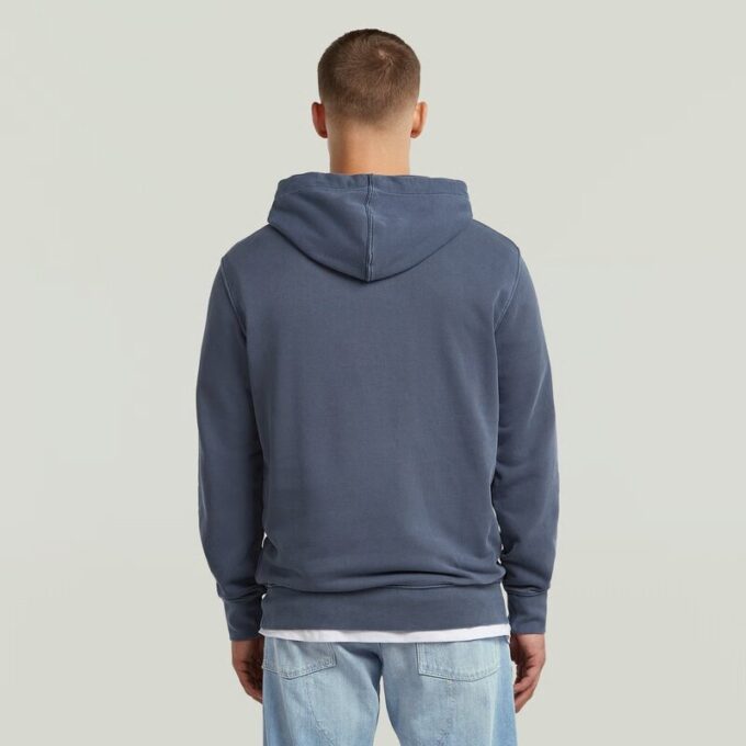 Logo Overdyed Hooded Sweater