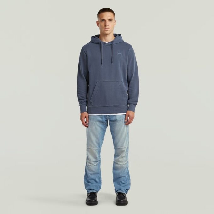 Logo Overdyed Hooded Sweater