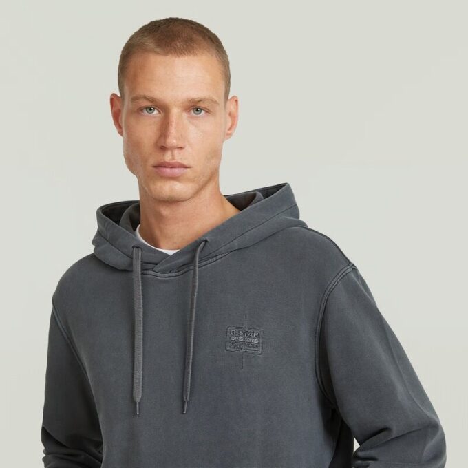 Logo Overdyed Hooded Sweater Logo Overdyed Hooded Sweater