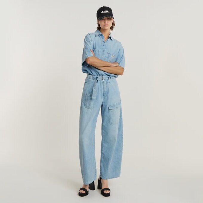 Losse jeans met riem