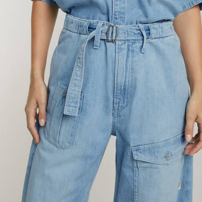 Losse jeans met riem