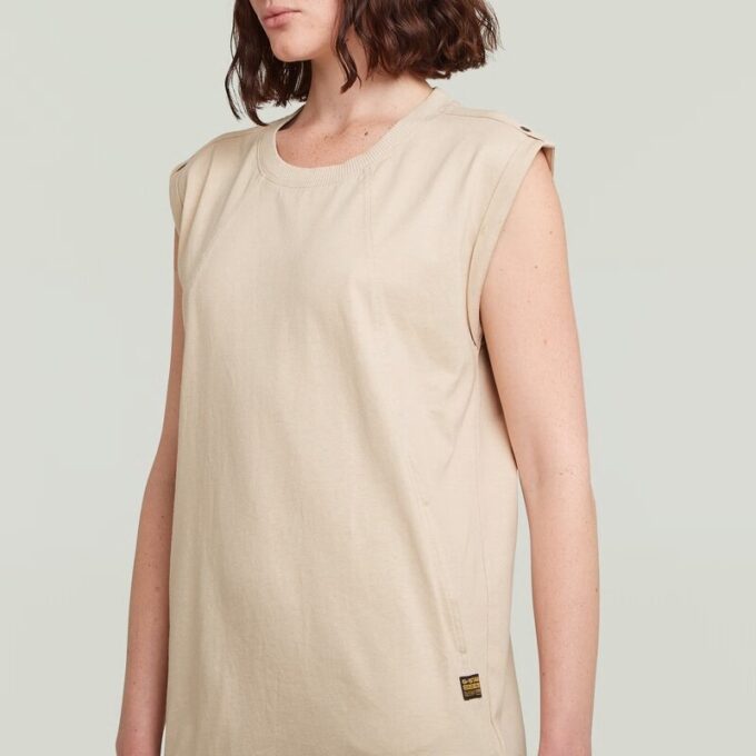 Losse jurk met naaddetail Losse jurk met naaddetail