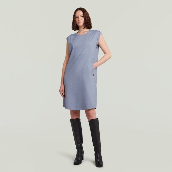 Losse jurk met naaddetail Losse jurk met naaddetail