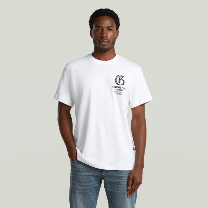 Losse T-shirt met borstafbeelding