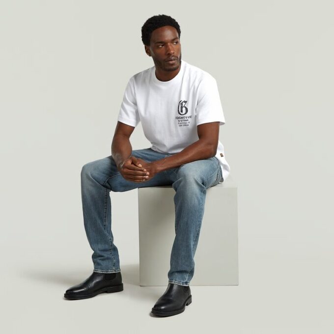 Losse T-shirt met borstafbeelding