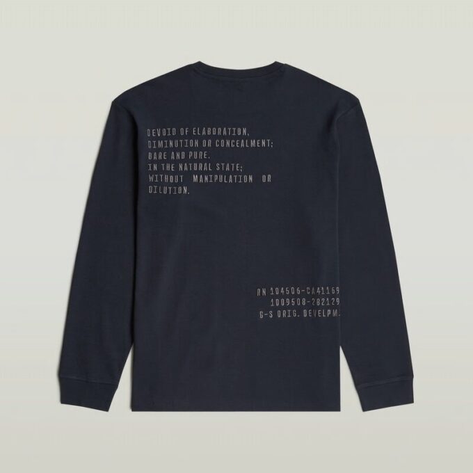 Losse T-shirt met geborduurde tekst op de achterkant