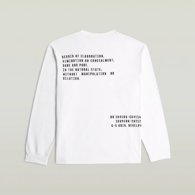 Losse T-shirt met geborduurde tekst op de achterkant