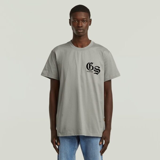 Losse T-shirt met gevlokte achterkant Losse T-shirt met gevlokte achterkant