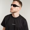 Losse T-shirt met logo op de borst