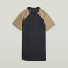 Losse T-shirtjurk met zadelmouwen Losse T-shirtjurk met zadelmouwen