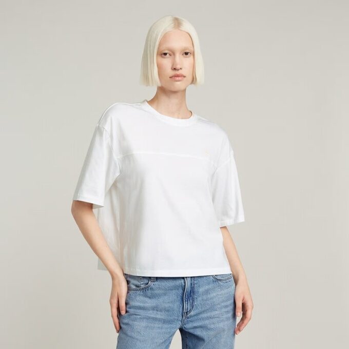 Losse top met horizontale naad Losse top met horizontale naad