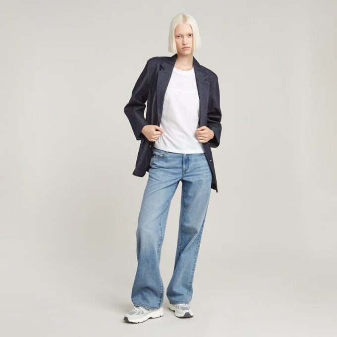 Losse top met horizontale naad Losse top met horizontale naad