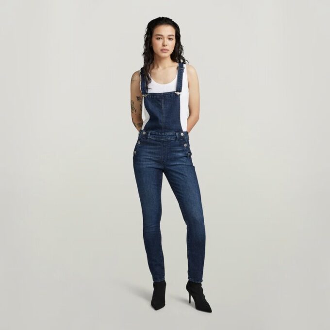Lynn High Slim Navy Overall Lynn High Slim Navy Overall