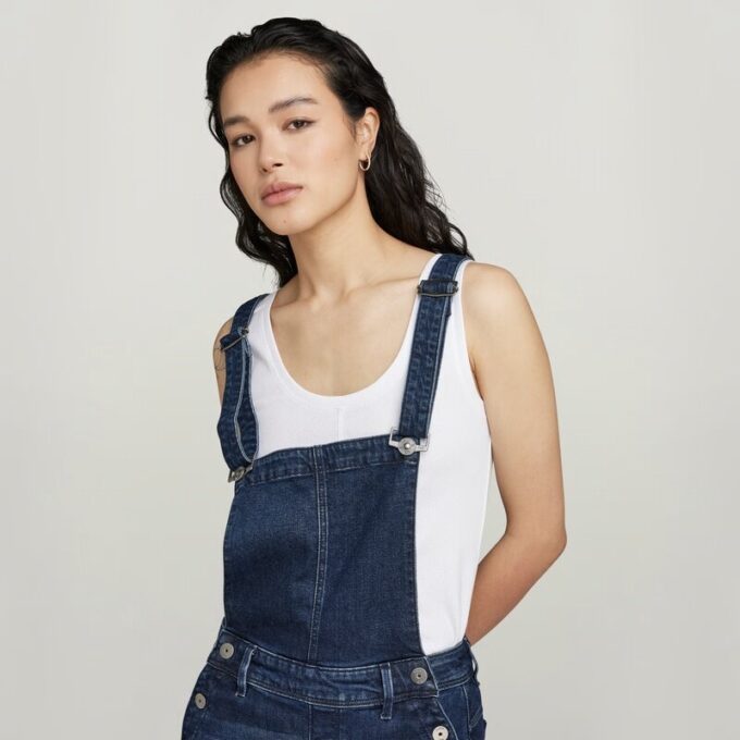 Lynn High Slim Navy Overall Lynn High Slim Navy Overall