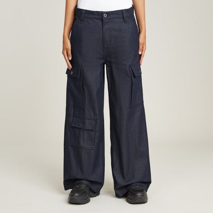 Mega Cargo Broek Denim