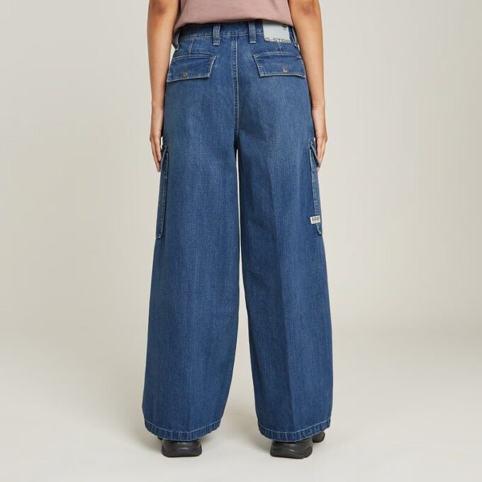Mega Cargo Broek Denim Mega Cargo Broek Denim