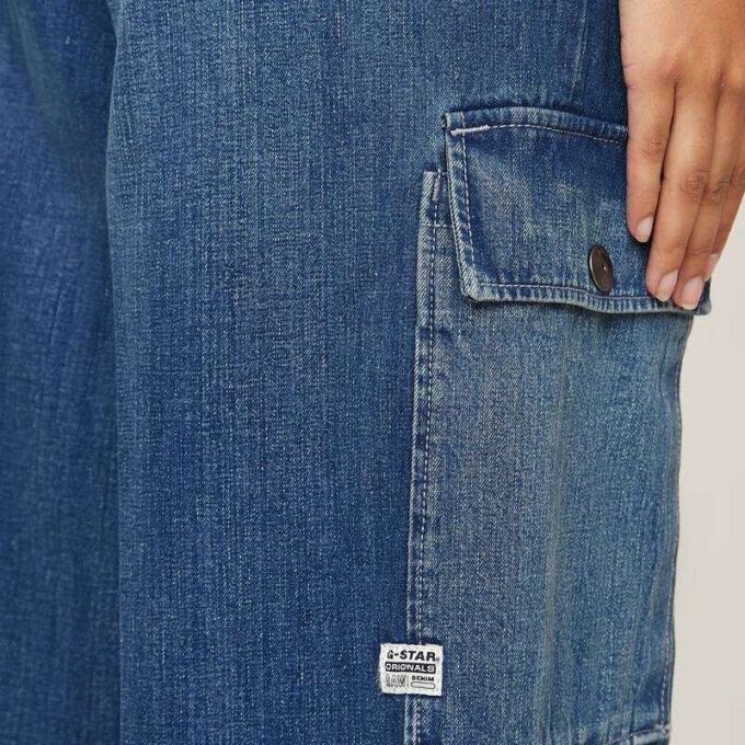 Mega Cargo Broek Denim Mega Cargo Broek Denim