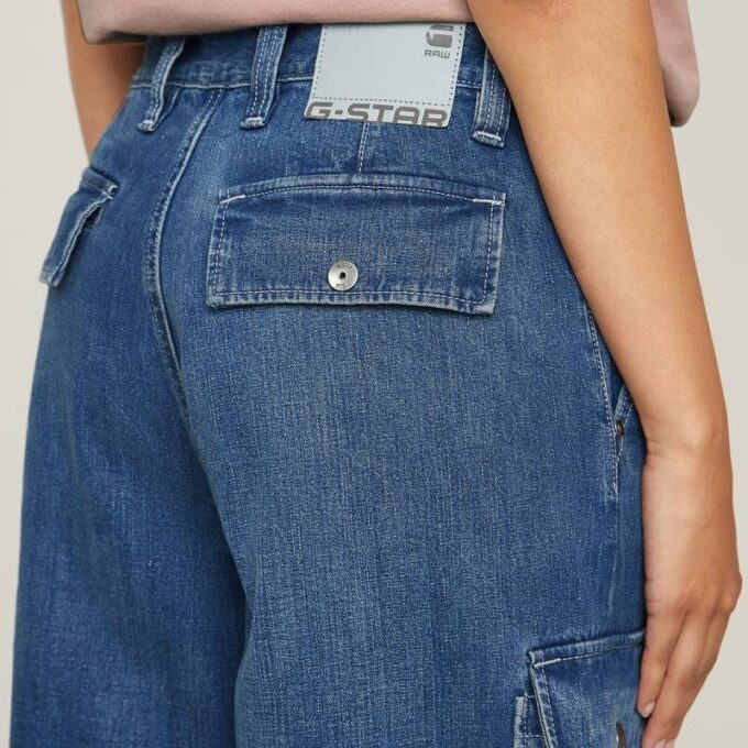Mega Cargo Broek Denim Mega Cargo Broek Denim