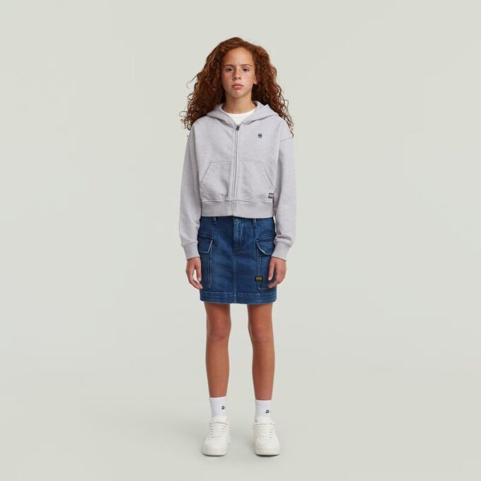 Meisjes AR Hooded Zipp Cropped Cardigan