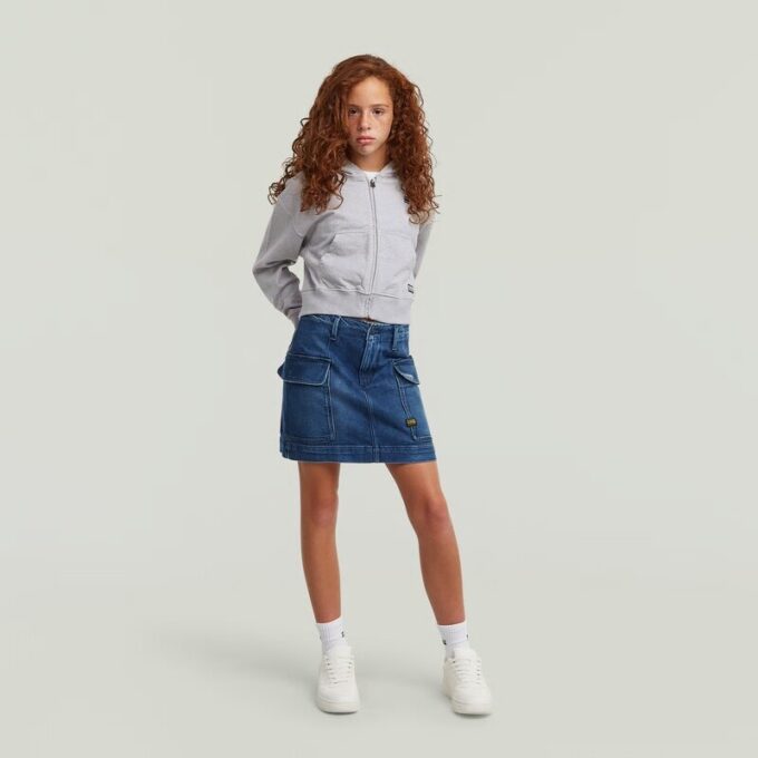 Meisjes AR Hooded Zipp Cropped Cardigan
