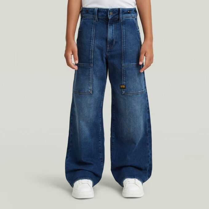 Meisjes Barrel Utility High Loose Jeans