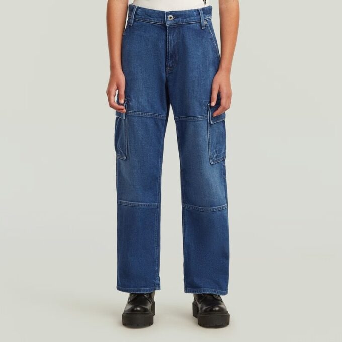 Meisjes Bowey 3D Extreme Cargo Loose Jeans Meisjes Bowey 3D Extreme Cargo Loose Jeans