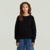 Meisjes cropped crew knit