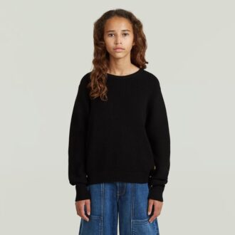 Meisjes cropped crew knit