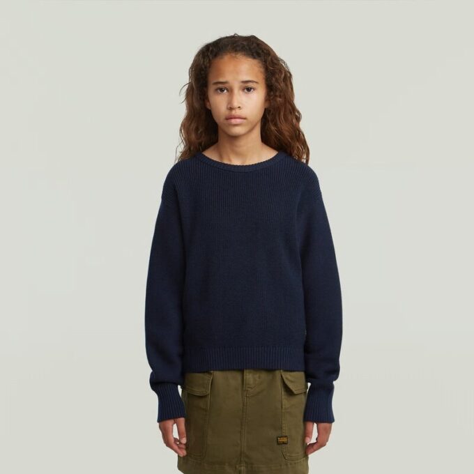 Meisjes cropped crew knit Meisjes cropped crew knit