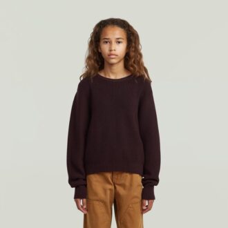 Meisjes cropped crew knit