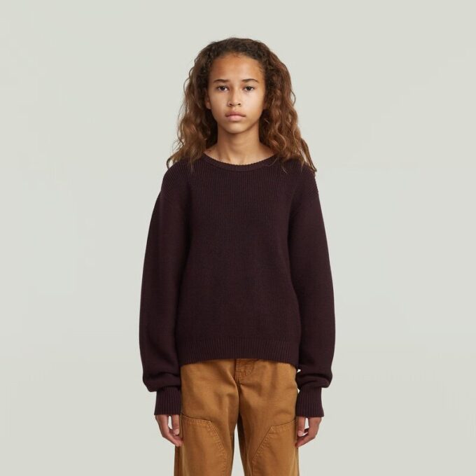 Meisjes cropped crew knit Meisjes cropped crew knit