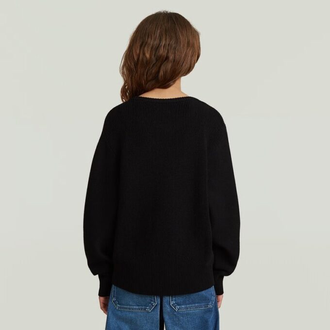 Meisjes cropped crew knit